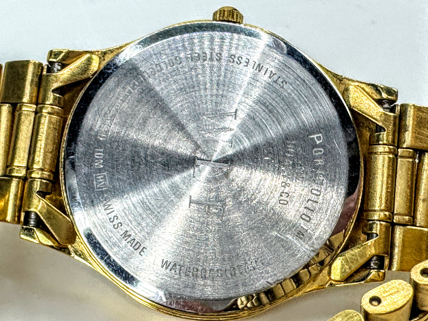 Tiffany Co Portfolio Roman Numeral Unisex Wristwatch 32mm Sized 7.5" W-192 SS466