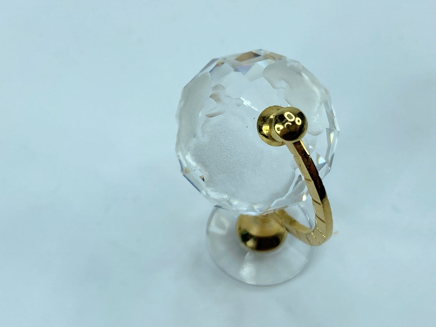 Retired Swarovski Crystal Mini Globe with Etched Continents Mint COA S106
