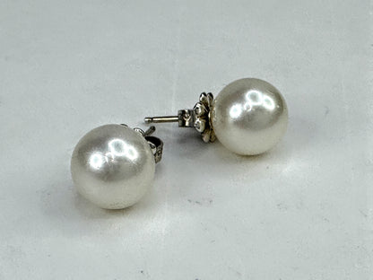 Vintage Tiffany & Co. 8.75mm cultured pearl sterling silver stud earrings JR1889