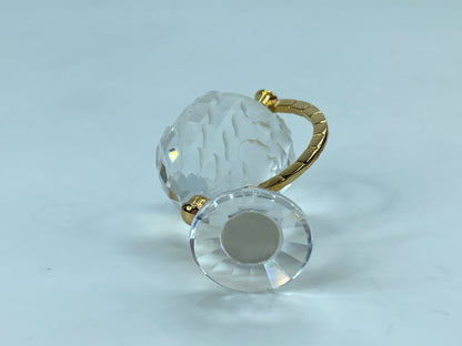 Retired Swarovski Crystal Mini Globe with Etched Continents Mint COA S106