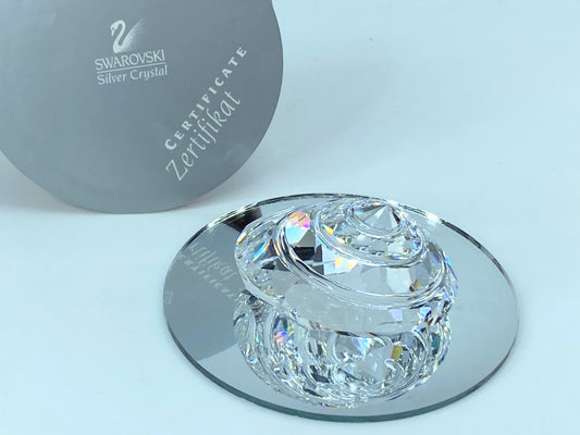Swarovski Crystal Spiral Top Shell Figurine 880693 Swan Logo Retired S108