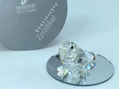 Swarovski Crystal Figurine Baby Beaver Sitting # 7616 Mint Mirror COA S110