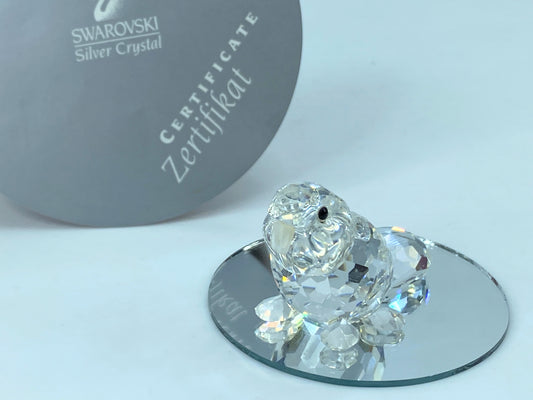 Swarovski Crystal Figurine Baby Beaver Sitting # 7616 Mint Mirror COA S110