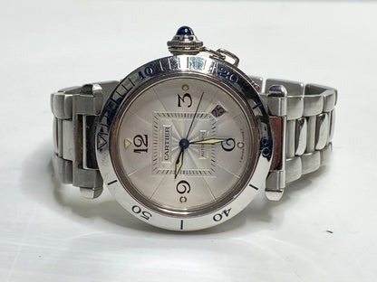 Vintage Cartier Pasha Automatic Stainless Steel Watch Date Extra Links SS160
