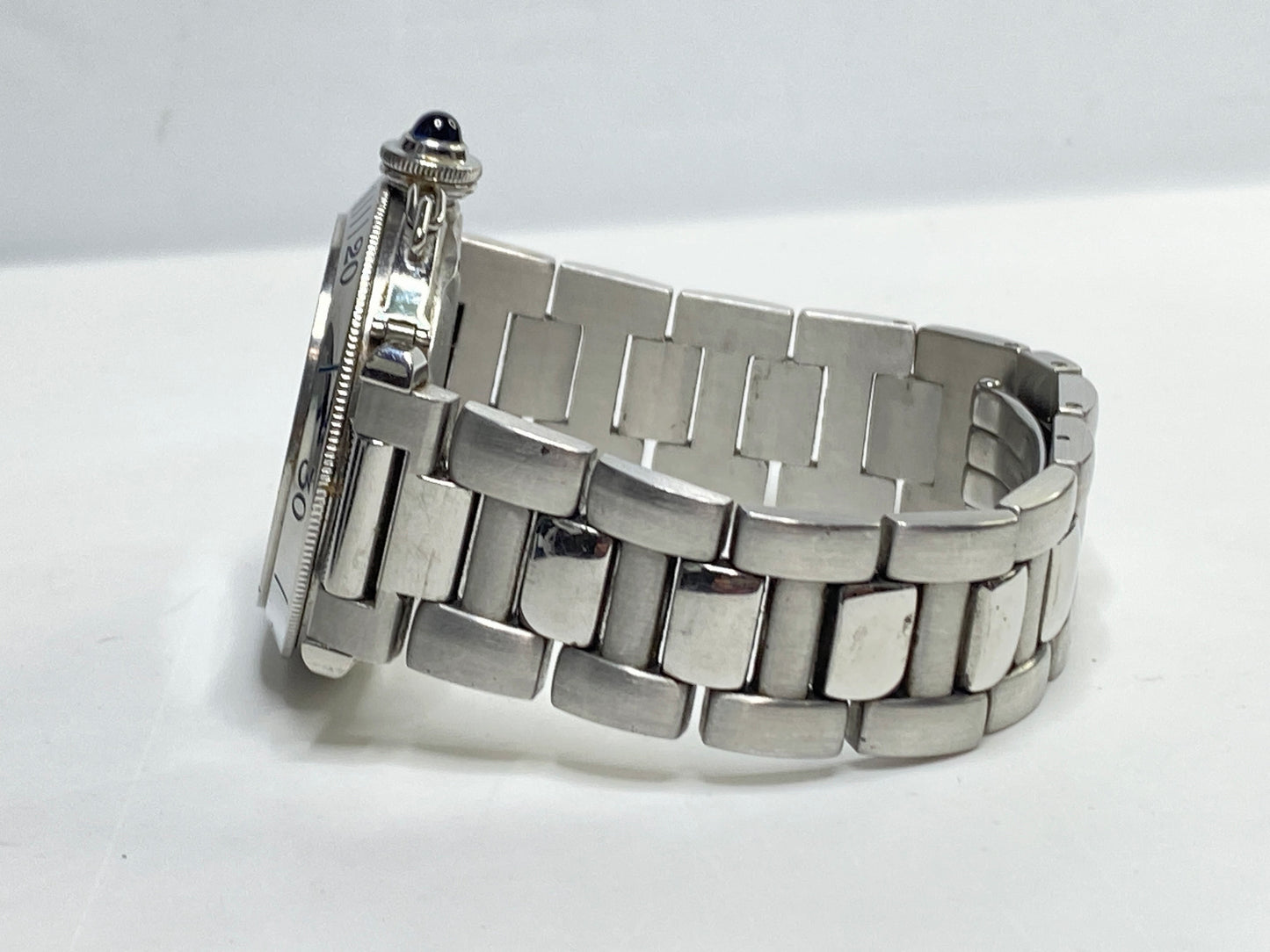 Vintage Cartier Pasha Automatic Stainless Steel Watch Date Extra Links SS160