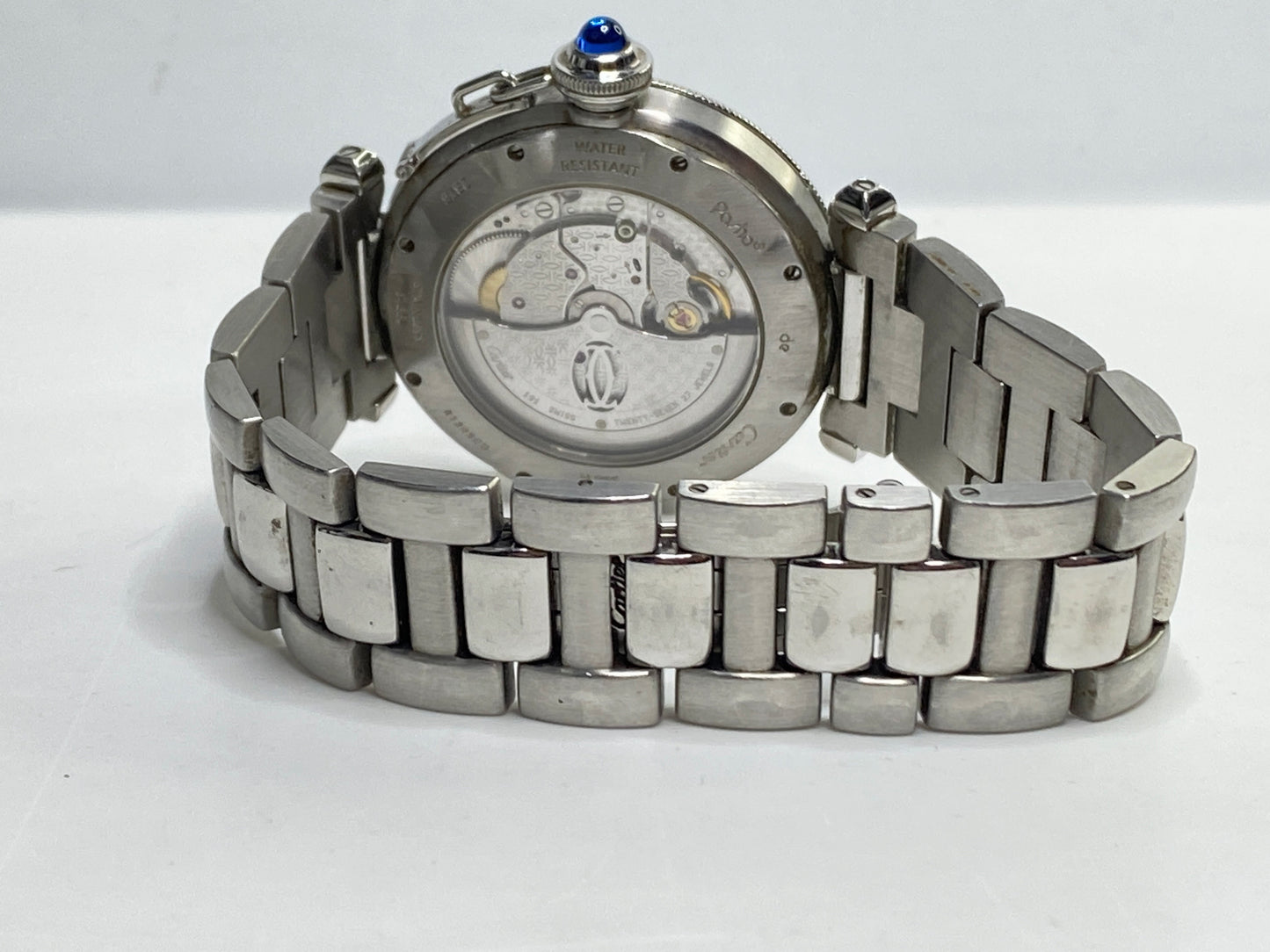 Vintage Cartier Pasha Automatic Stainless Steel Watch Date Extra Links SS160