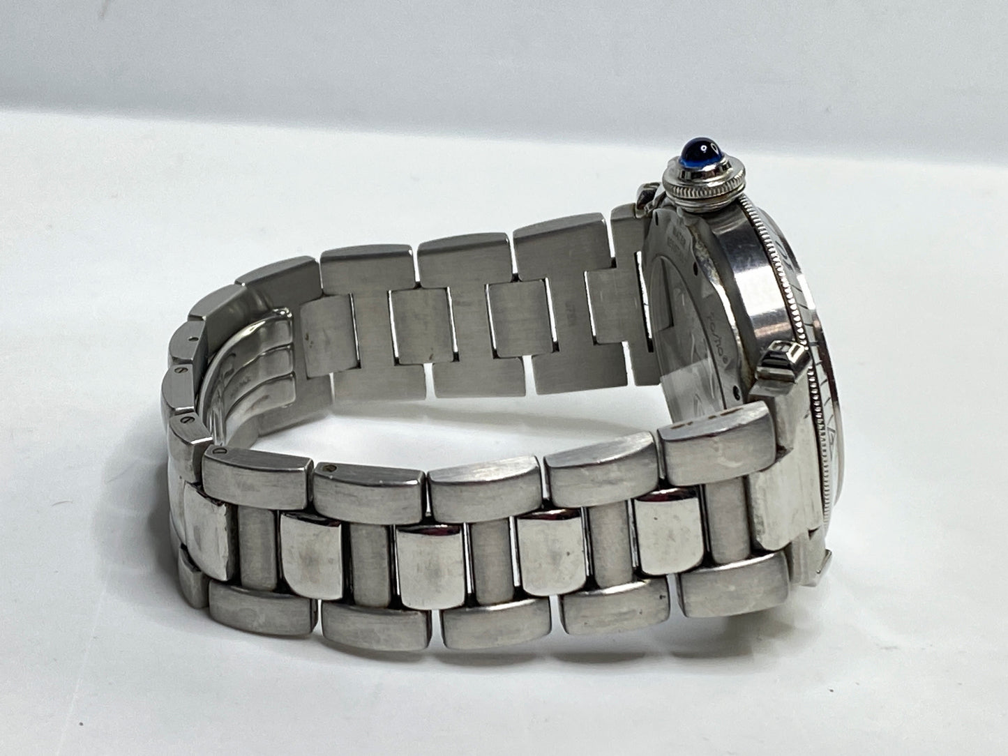 Vintage Cartier Pasha Automatic Stainless Steel Watch Date Extra Links SS160