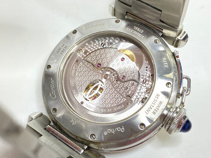 Vintage Cartier Pasha Automatic Stainless Steel Watch Date Extra Links SS160