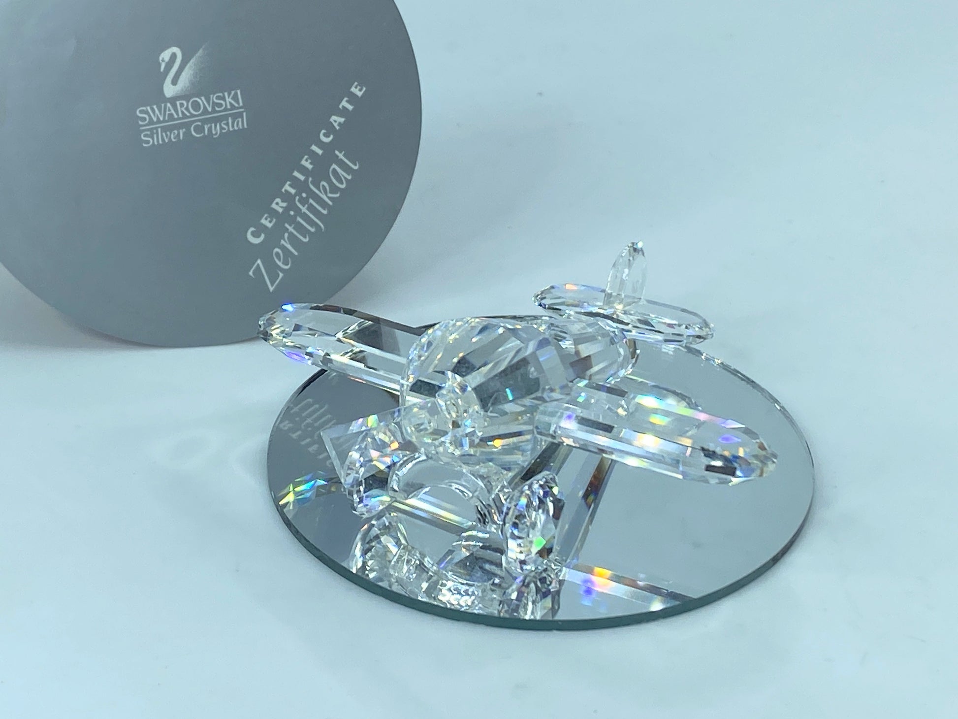 Swarovski Crystal Airplane, "When We Were Young" collection Mint Mirror COA S111