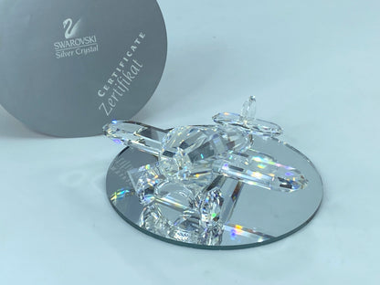 Swarovski Crystal Airplane, "When We Were Young" collection Mint Mirror COA S111