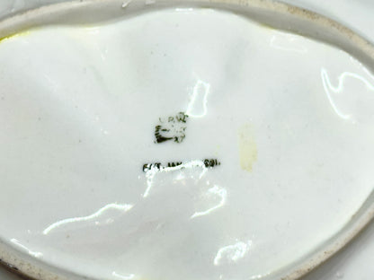 Antique American UPW Porcelain Pink peach Sea Life Oyster Plate Decor A706