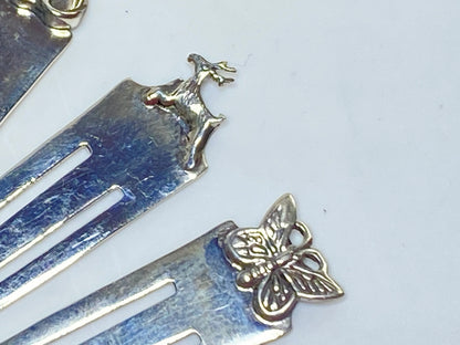 Sterling Silver Novelty Bookmark Animal & Charm Tops, sold individually SS177
