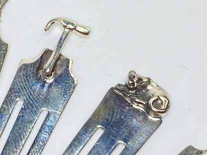 Sterling Silver Novelty Bookmark Animal & Charm Tops, sold individually SS177