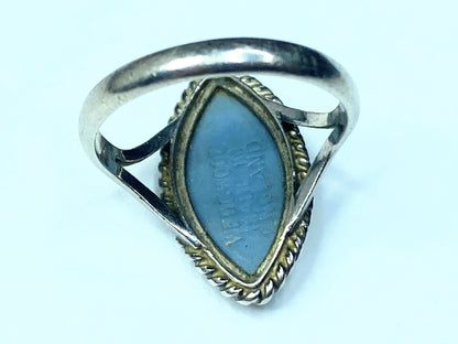 England Sterling Wedgwood Blue JasperWare Marcasite ring - Terpsichore JR8841