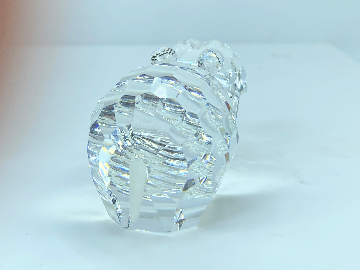 Swarovski Silver Crystal Figurine, Large Hippopotamus Mirror COA S113