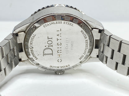 Dior Stainless Steel Chronograph Watch Mother-of-Pearl Dial Bracelet SS163