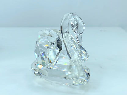 Swarovski Silver Crystal Figurine, Swan Medium COA Mirror S115