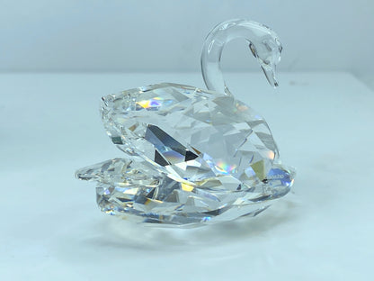 Swarovski Silver Crystal Figurine, Swan Medium COA Mirror S115