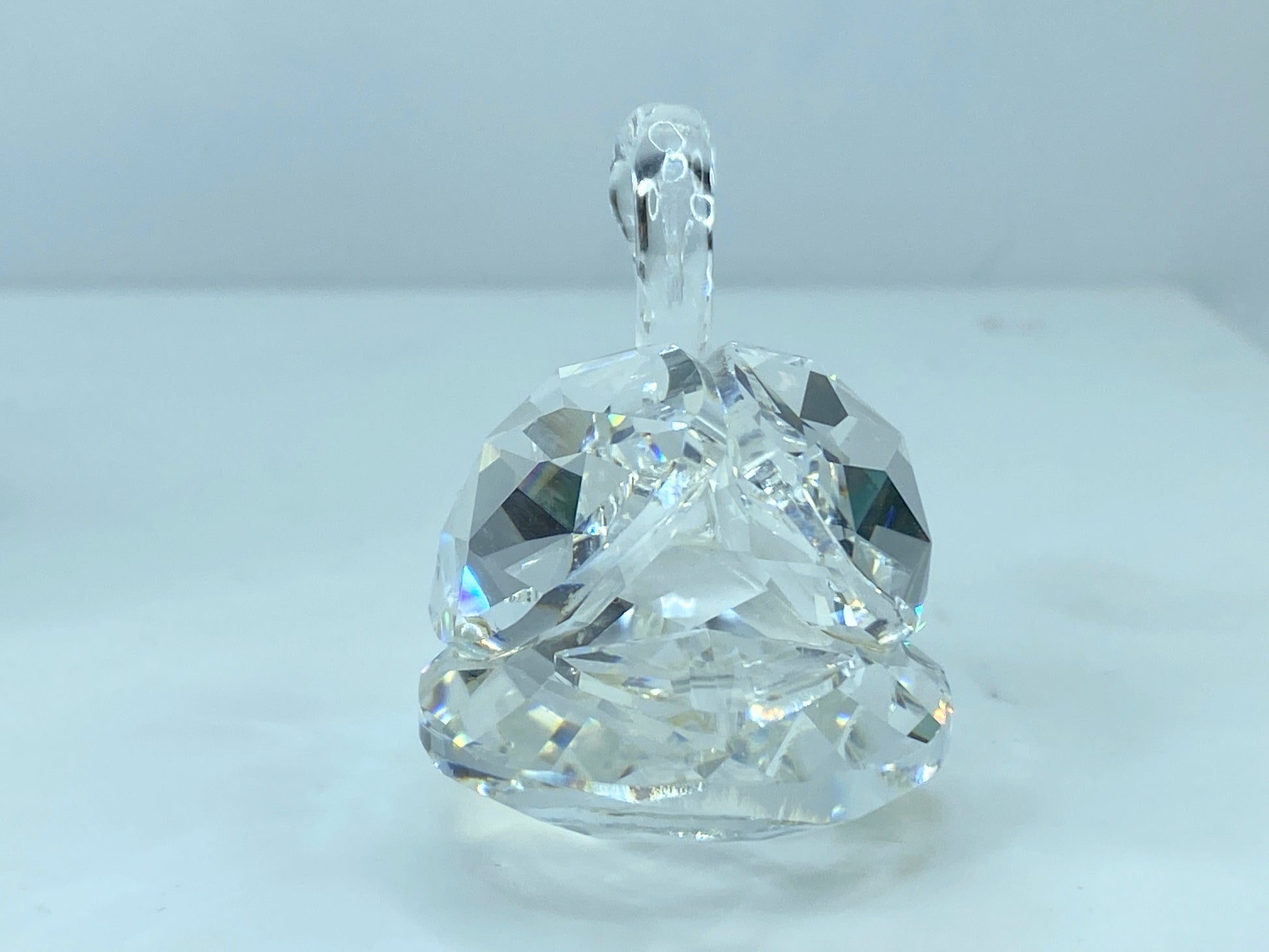 Swarovski Silver Crystal Figurine, Swan Medium COA Mirror S115