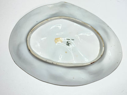 Antique UPW Hand-Painted Oyster Plate, Nautical Motif, French Style A714