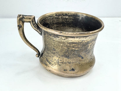 Vintage sterling silver engraved baby cup christening handled mug no. 807 SS470
