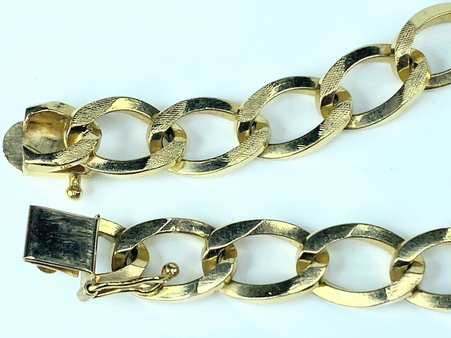 1892 $10 Gold Liberty Head 10.0mm texture bracelet 7 3/4" 37.2g JR8850