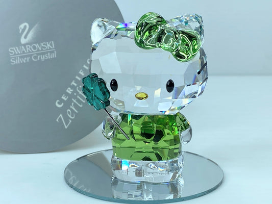 Swarovski Hello Kitty Lucky Charm Clover Crystal in box new COA Mirror S118