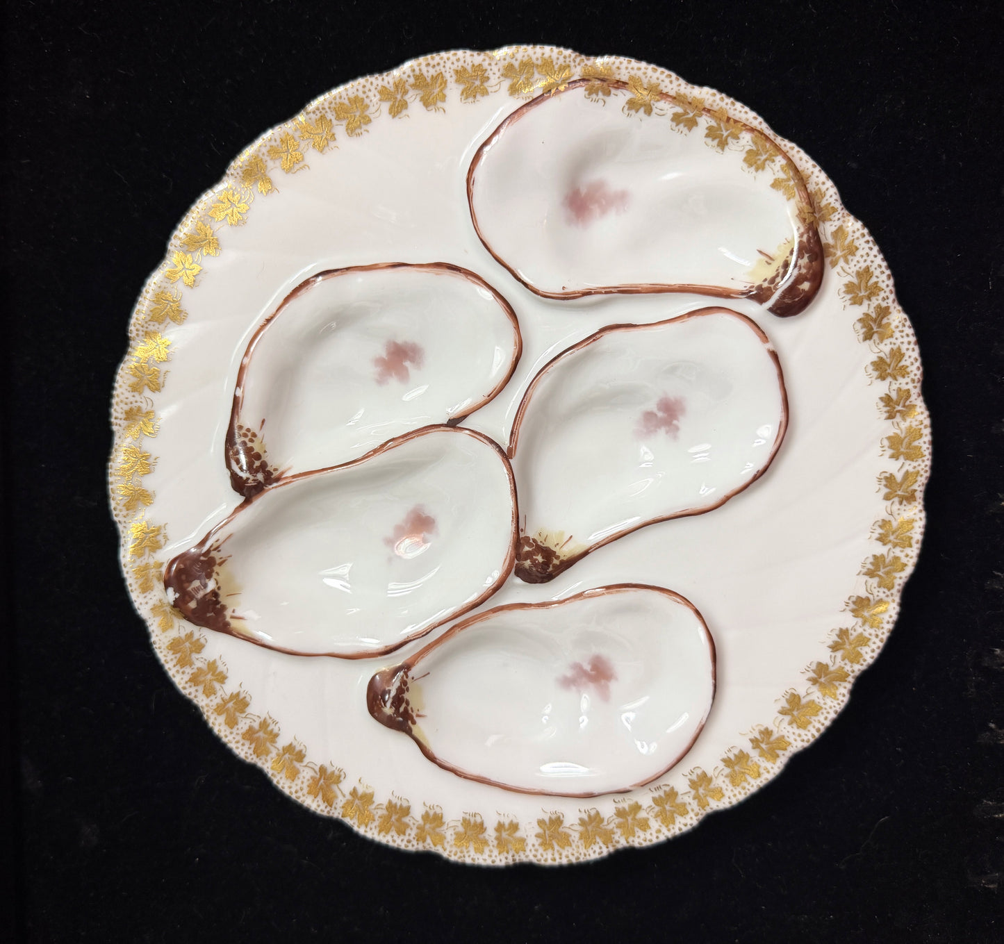 Antique Haviland Limoges 5-Well Oyster Plate Vintage mint 7.5" A1098
