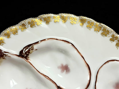 Antique Haviland Limoges 5-Well Oyster Plate Vintage mint 7.5" A1098