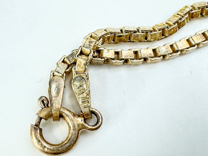 Vintage Gucci Sterling Silver G Logo Necklace 15" Box Chain Italy JR1899