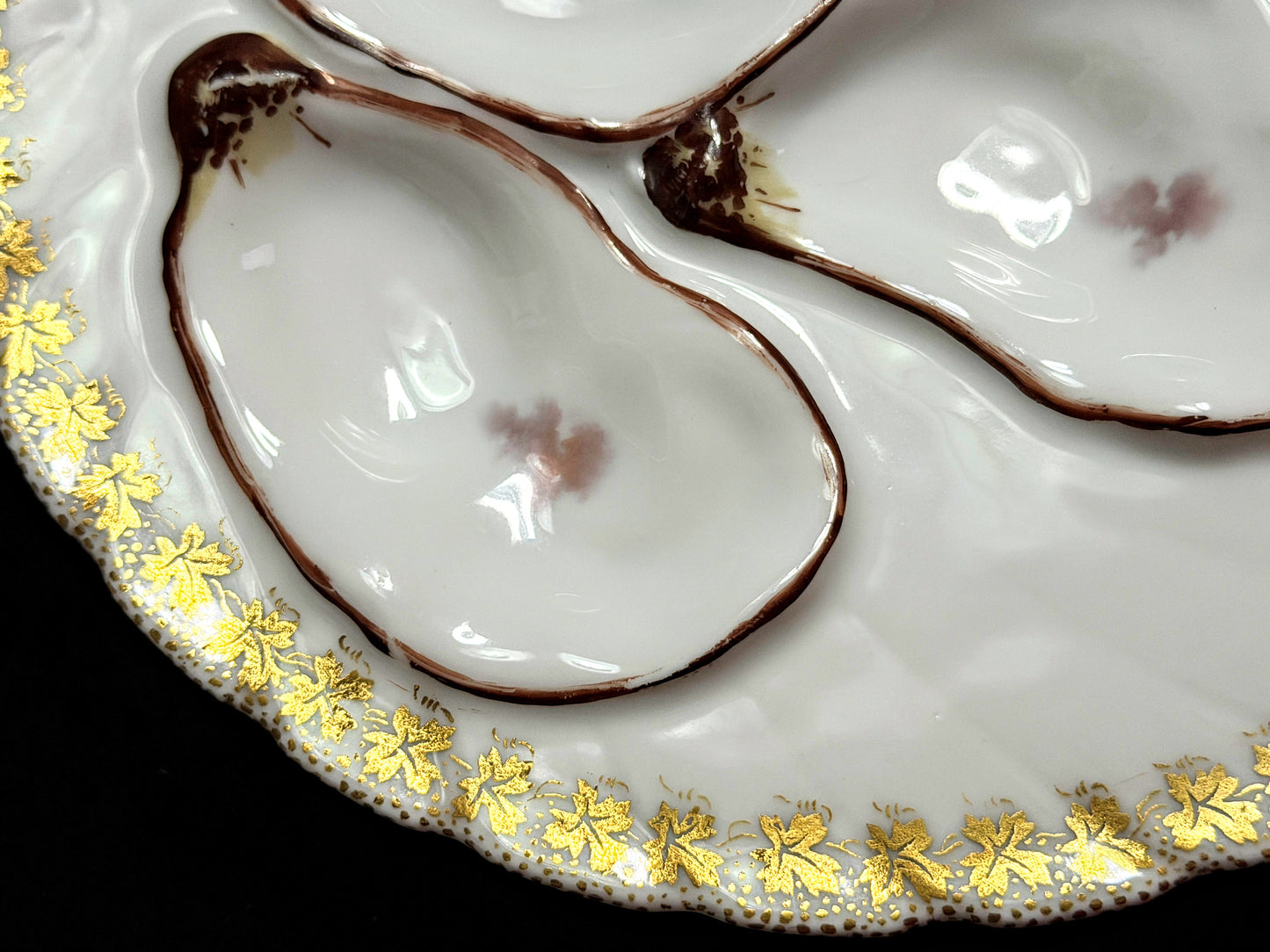Antique Haviland Limoges 5-Well Oyster Plate Vintage mint 7.5" A1098