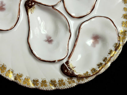 Antique Haviland Limoges 5-Well Oyster Plate Vintage mint 7.5" A1098