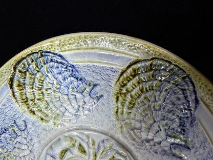 Mind-century Sarreguemines France Majolica Oyster Plate 10" Mint A1099
