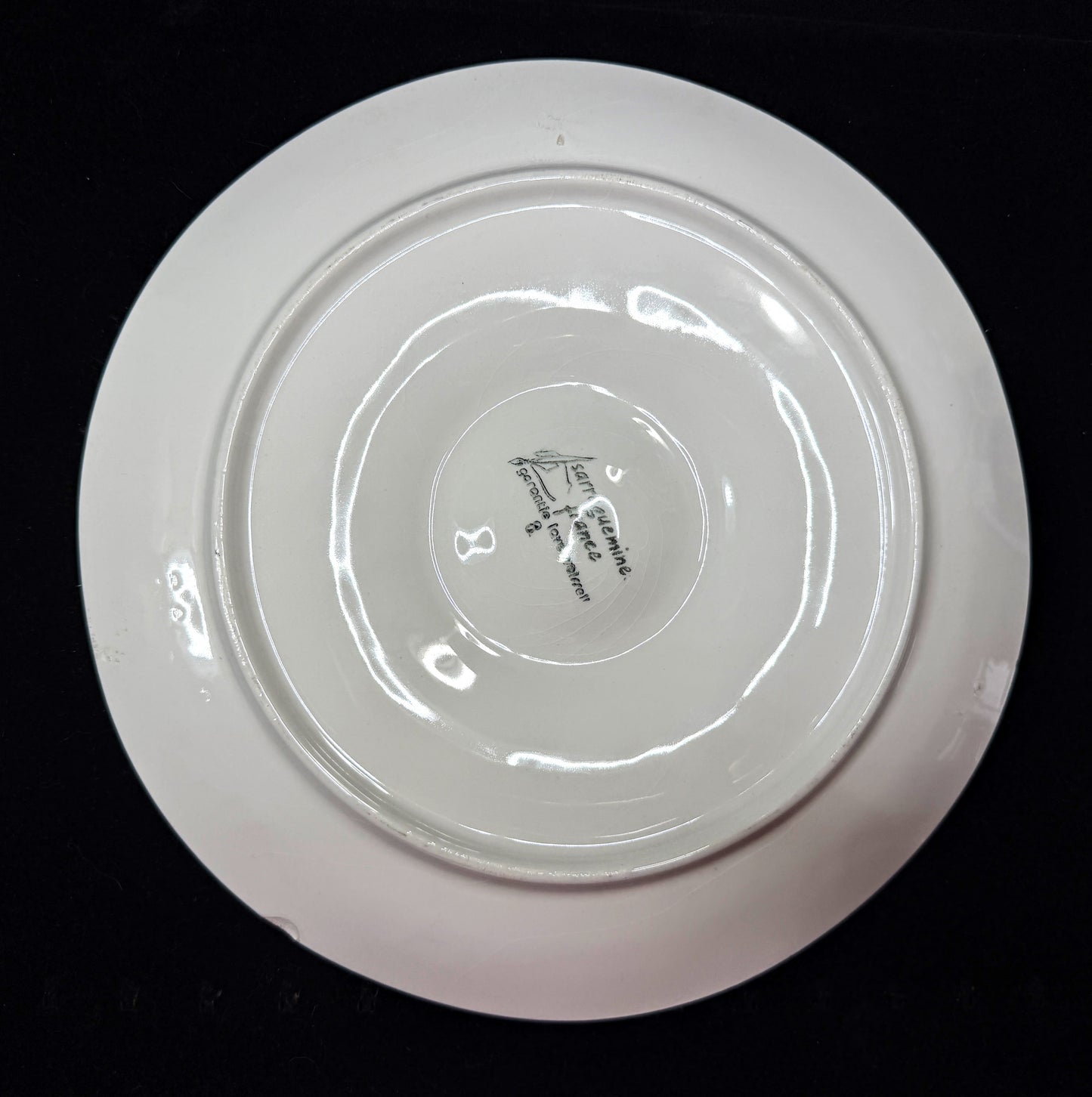 Mind-century Sarreguemines France Majolica Oyster Plate 10" Mint A1099