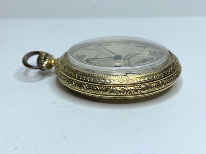 1926 Illinois Pocket Watch Open Face 12s 17 Jewels Gold Filled Running  SS169