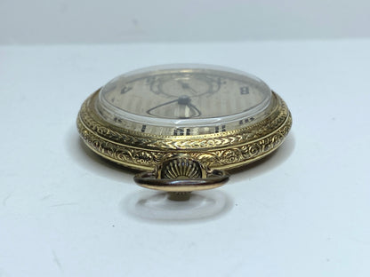 1926 Illinois Pocket Watch Open Face 12s 17 Jewels Gold Filled Running  SS169