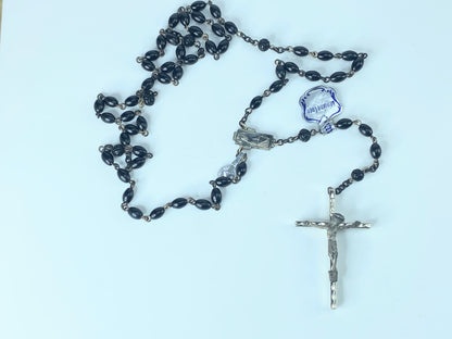 Italian Genuine COCO Rosary with leather Frano case JR8854