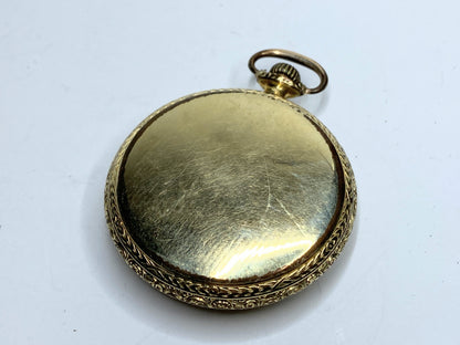 1926 Illinois Pocket Watch Open Face 12s 17 Jewels Gold Filled Running  SS169