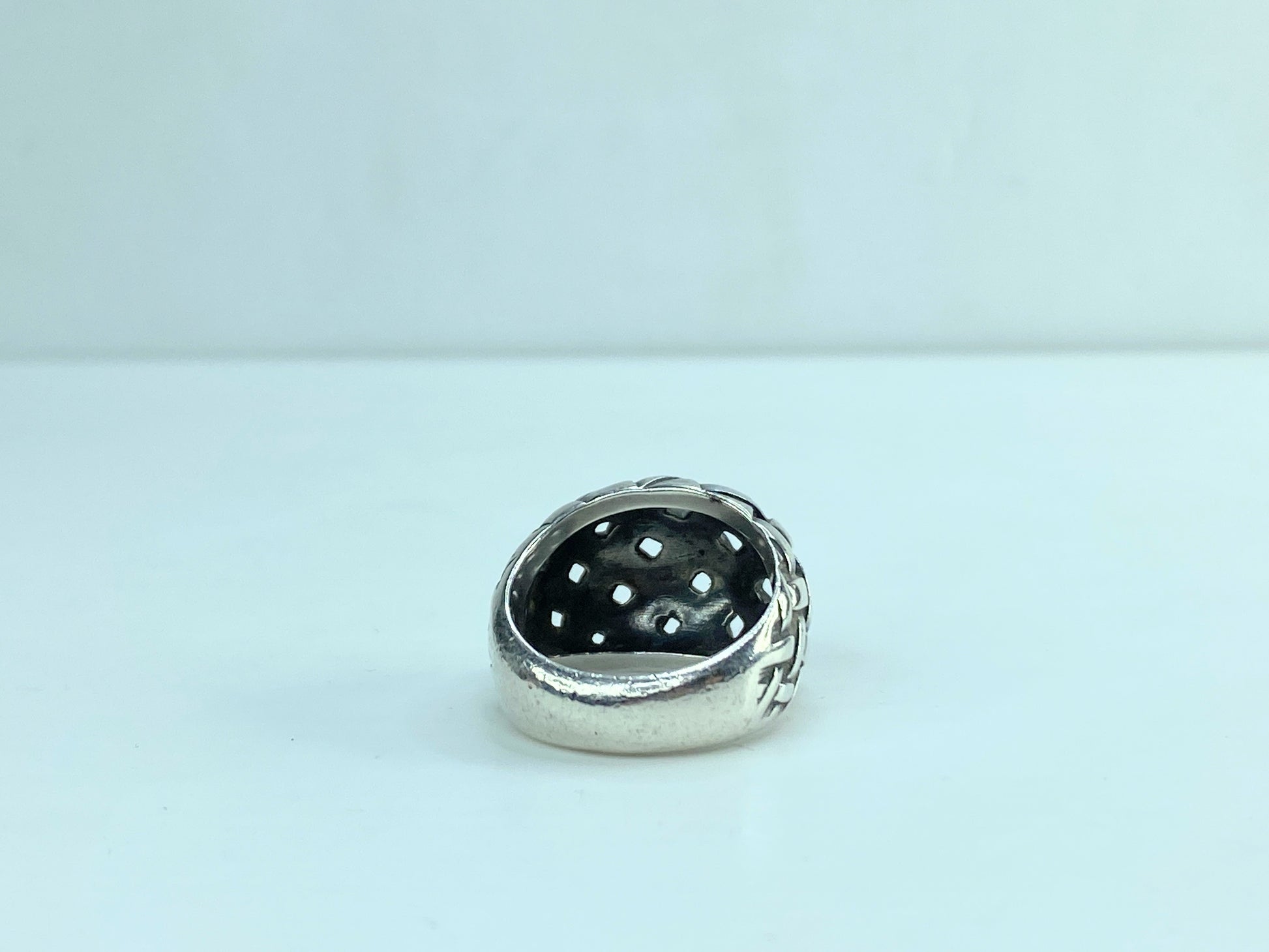 Retired James Avery Wide Woven Dome Ring Sterling Silver Size 7.5 JR584