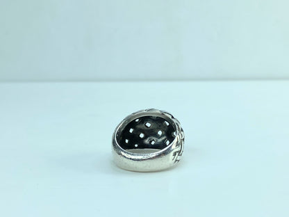 Retired James Avery Wide Woven Dome Ring Sterling Silver Size 7.5 JR584