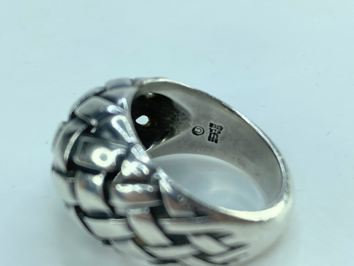Retired James Avery Wide Woven Dome Ring Sterling Silver Size 7.5 JR584
