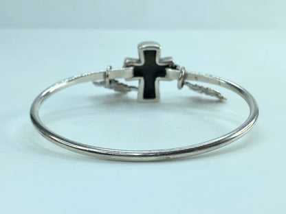 James Avery sterling St. Teresa Cross & Jerusalem Cross charms bangle 6.5" JR585