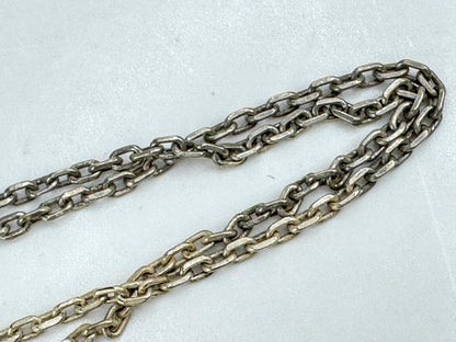 Vintage Gucci sterling silver tag pendant necklace 18" adjustable 6g 18" JR1904