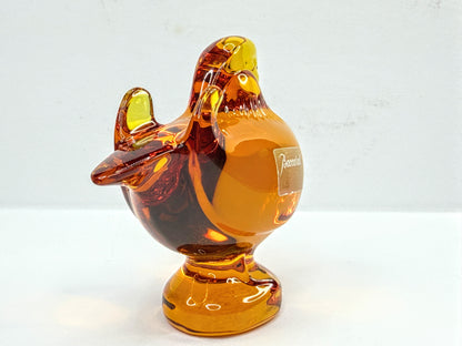 Baccarat Crystal Honey Orange Amber Mandarin Duck A1114