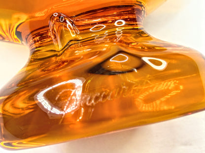 Baccarat Crystal Honey Orange Amber Mandarin Duck A1114