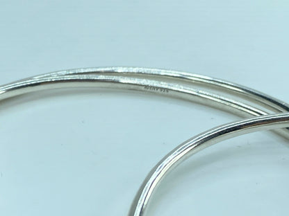 James Avery 925 Sterling Silver Tri-Bangle Three Linked Hammered Bracelets JR587