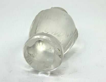 Vintage Lalique France Frosted Crystal Owl Figurine Paperweight A1115