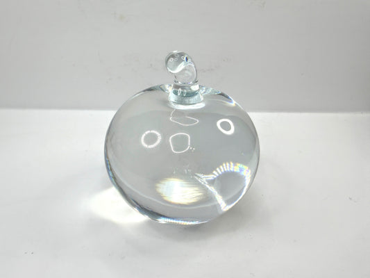 Signed Tiffany & Co. Crystal Apple Paperweight for New York City 1987 A1116