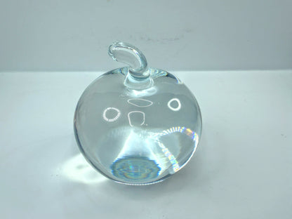 Signed Tiffany & Co. Crystal Apple Paperweight for New York City 1987 A1116