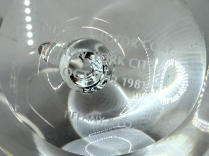 Signed Tiffany & Co. Crystal Apple Paperweight for New York City 1987 A1116